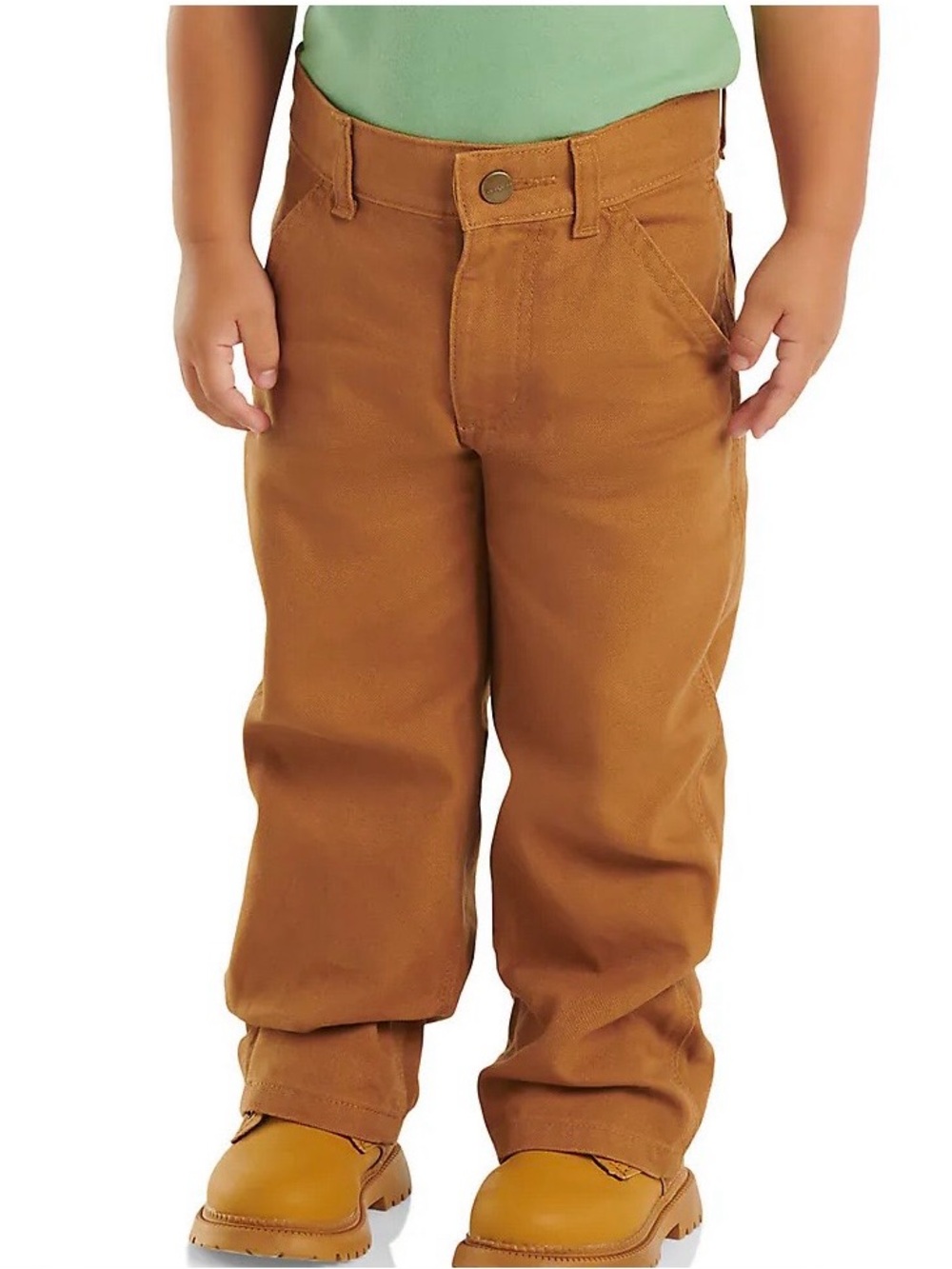 Carhartt Baby Brown Canvas Utility Loose Fit Work Pants Size 6 monthd